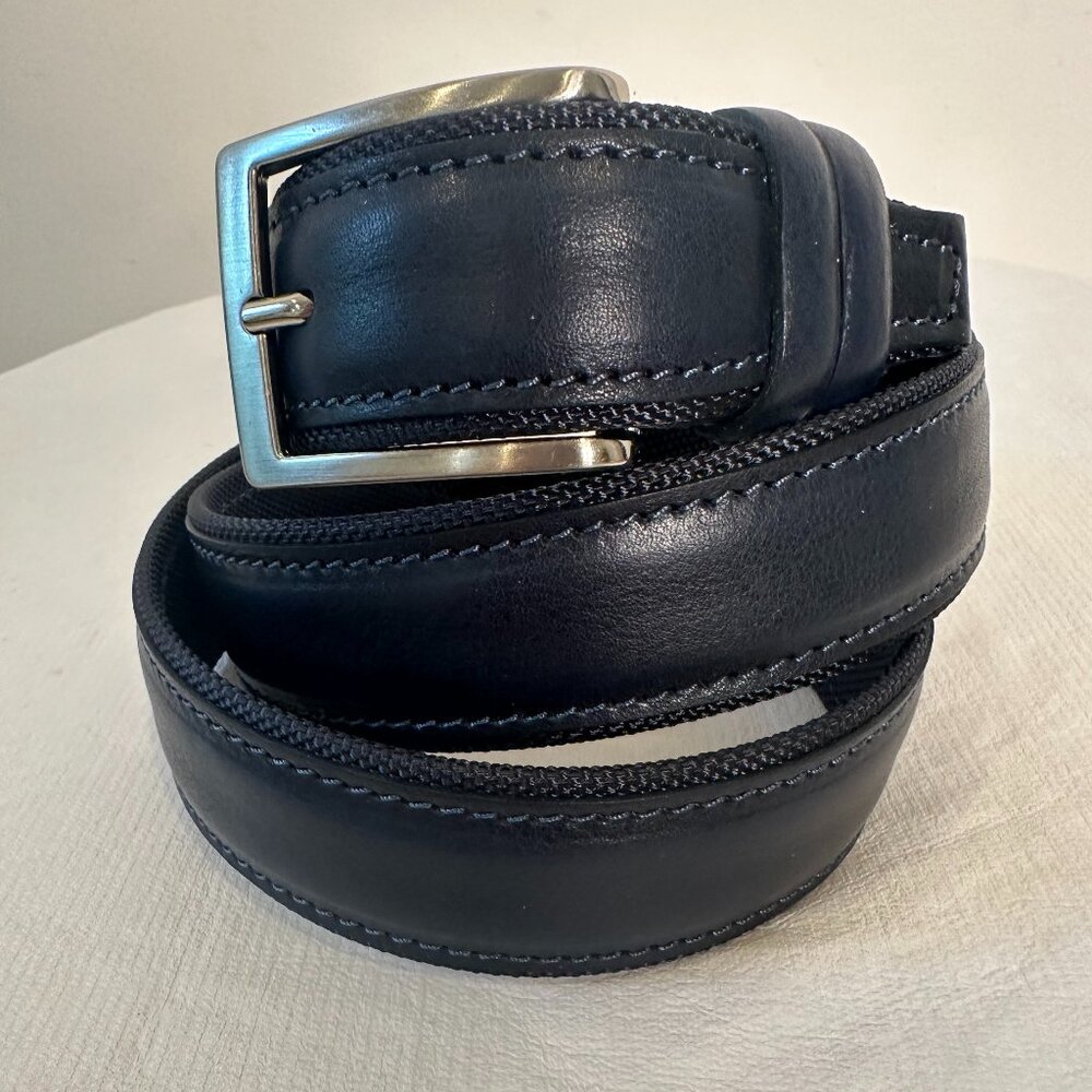 Jos.A.Bank Black Leather Belt Size 40/100 (2681021-410)